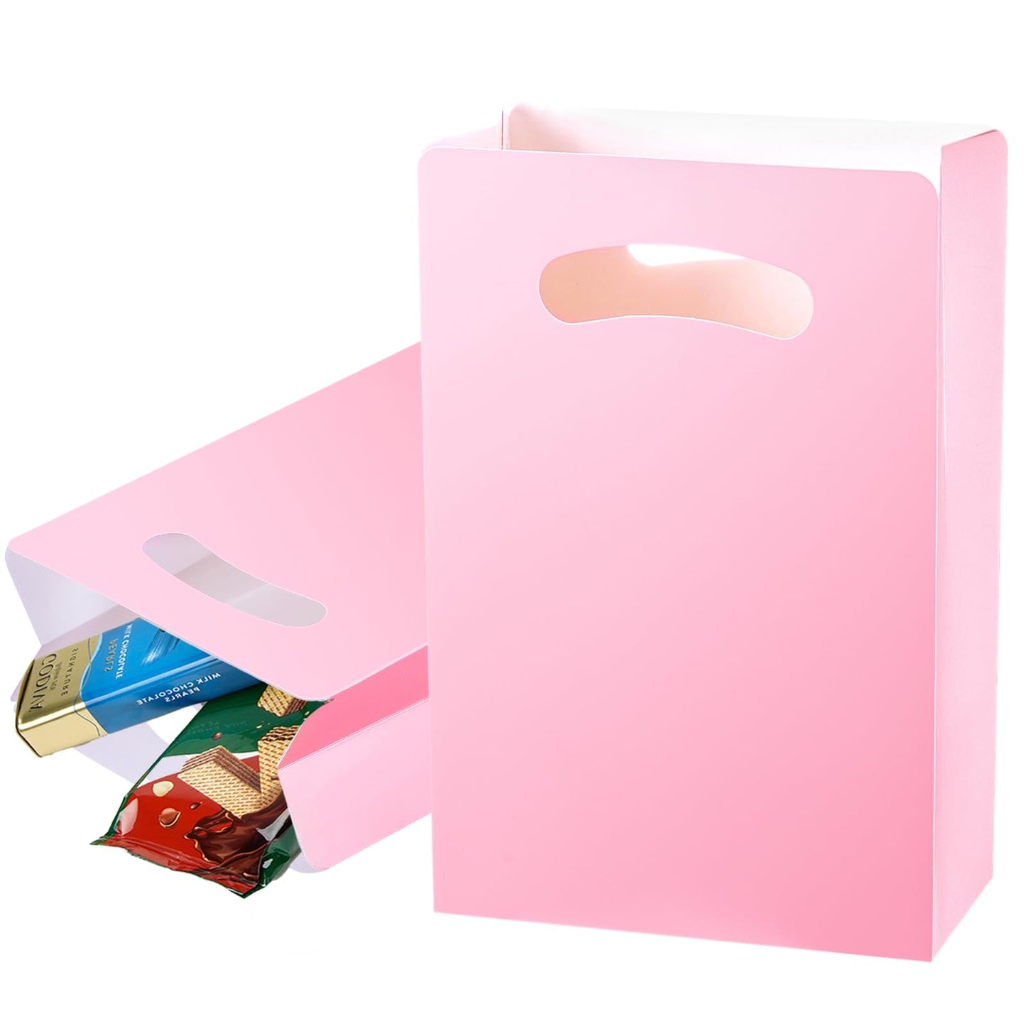 Pink Party Favor Bags 16-Pack Small Gift Goody Bags with Handles