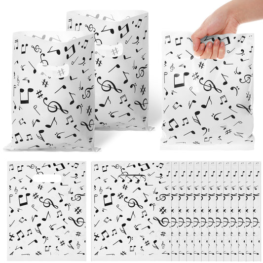 Music Notes Party Plastic Favor Bags – 50 ct