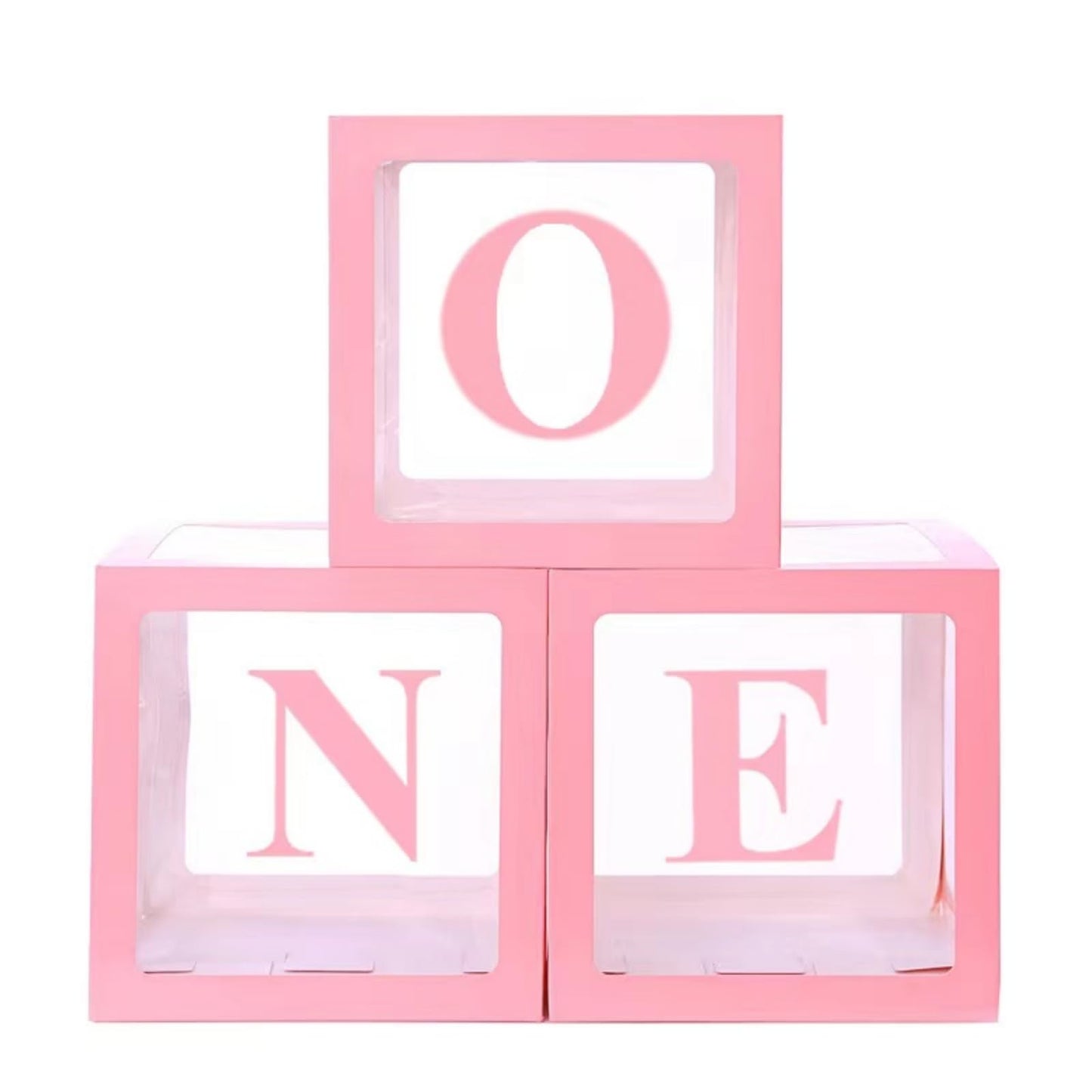 Pink 1st Birthday Balloon Box Set - 20 Balloons