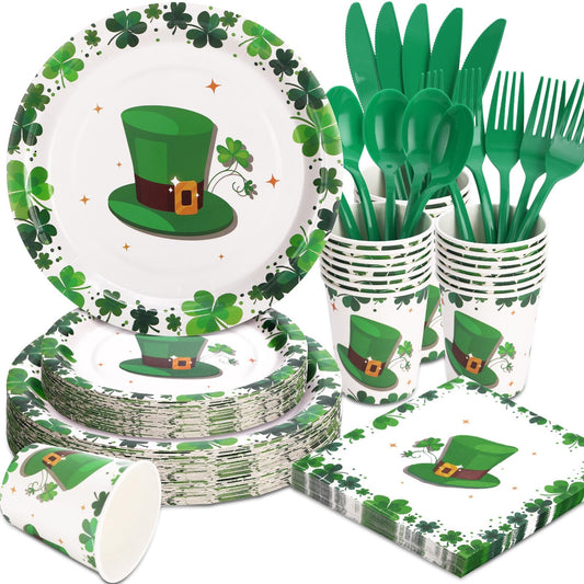 St. Patrick's Day Plates & Napkins Party Set – 175 Piece