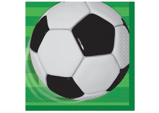 Soccer Beverage Party Napkins – 16 Pack