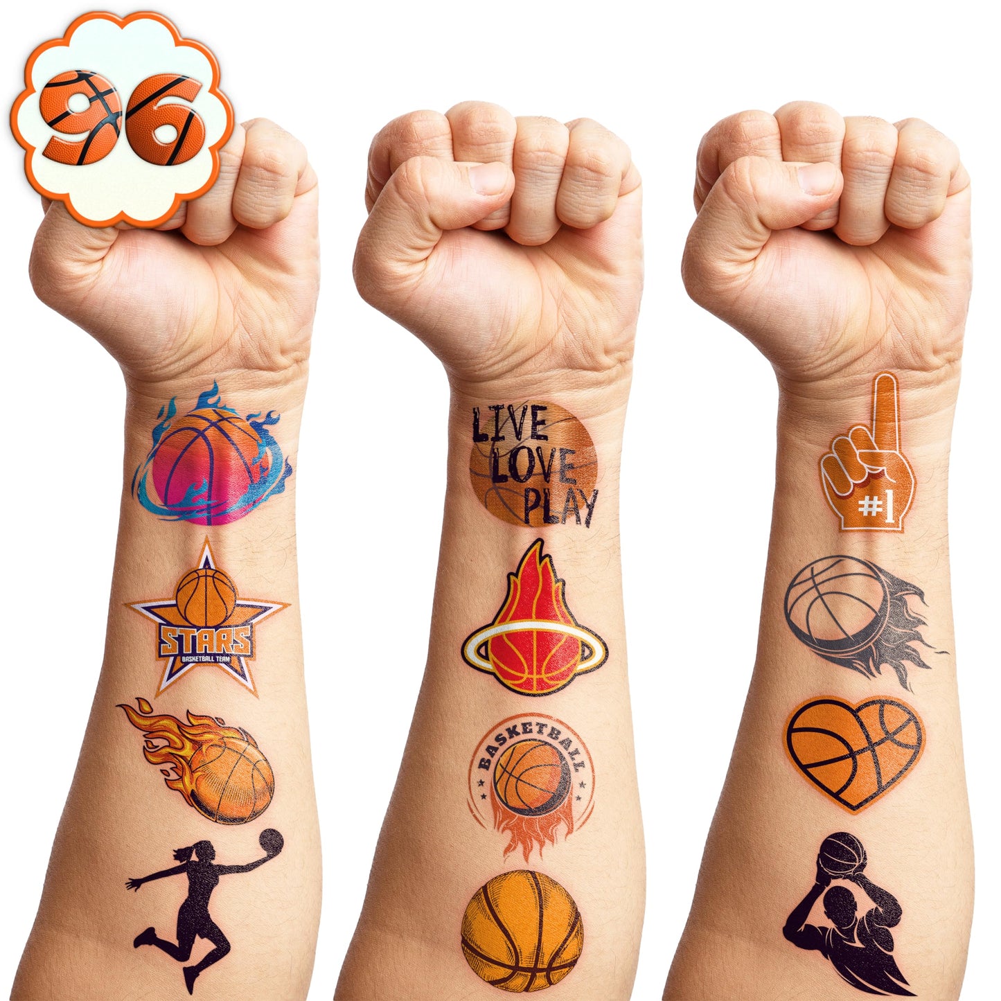 Basketball Temporary Tattoos