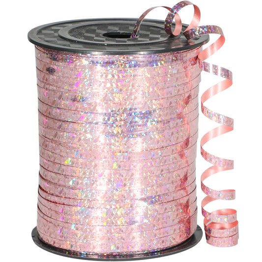 OMISELIO Pink Ribbon 500 Yard Light Pink Curling Ribbon Shiny Metallic Curling Ribbon for Gift Wrapping Balloon Ribbon Balloon String Curly Ribbon for Baby Shower Birthday Party