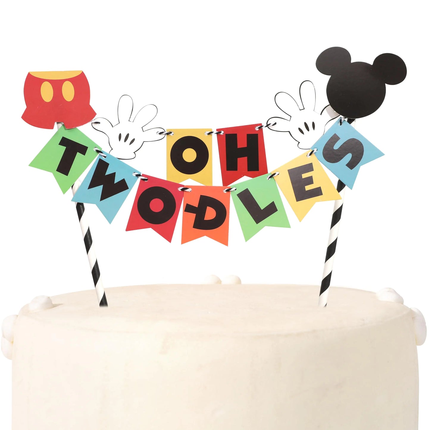 Oh Twodles Classic Mouse Character 2nd Birthday Cake Topper