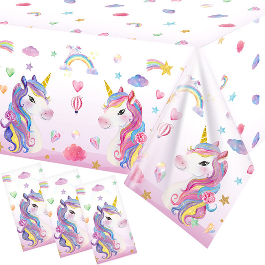 Unicorn Disposable Party Tablecloths - 3 ct