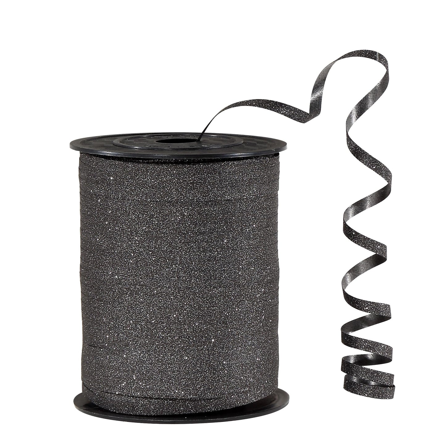 Black Glitter Curling Ribbon 500 Yards Black Ribbon of Perfect for Gift Wrapping Balloons Curly Decorations Thin 3/16" Ribbon for Baby Showers Christmas and More.