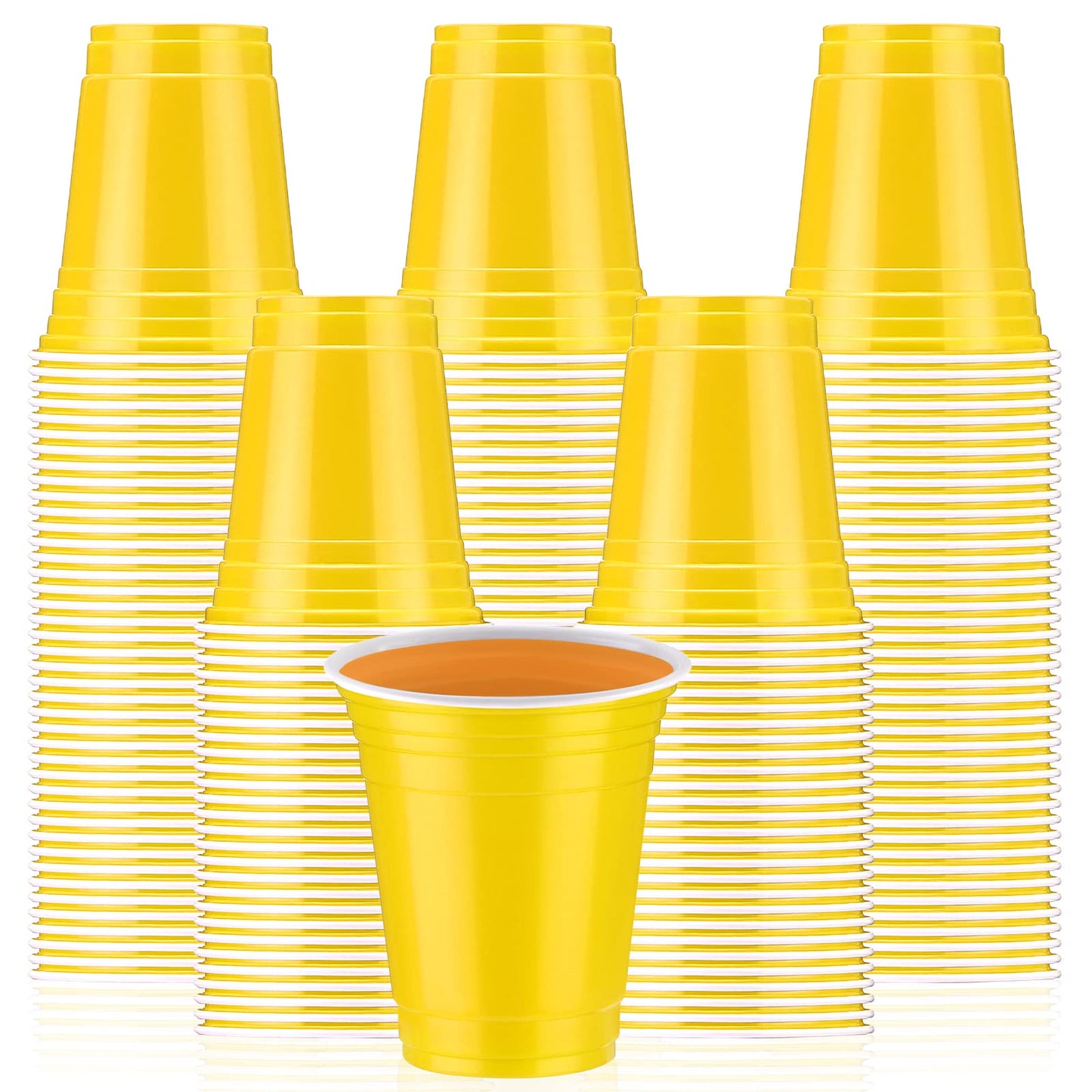 Yellow Plastic Party Cups 12oz - 100 ct