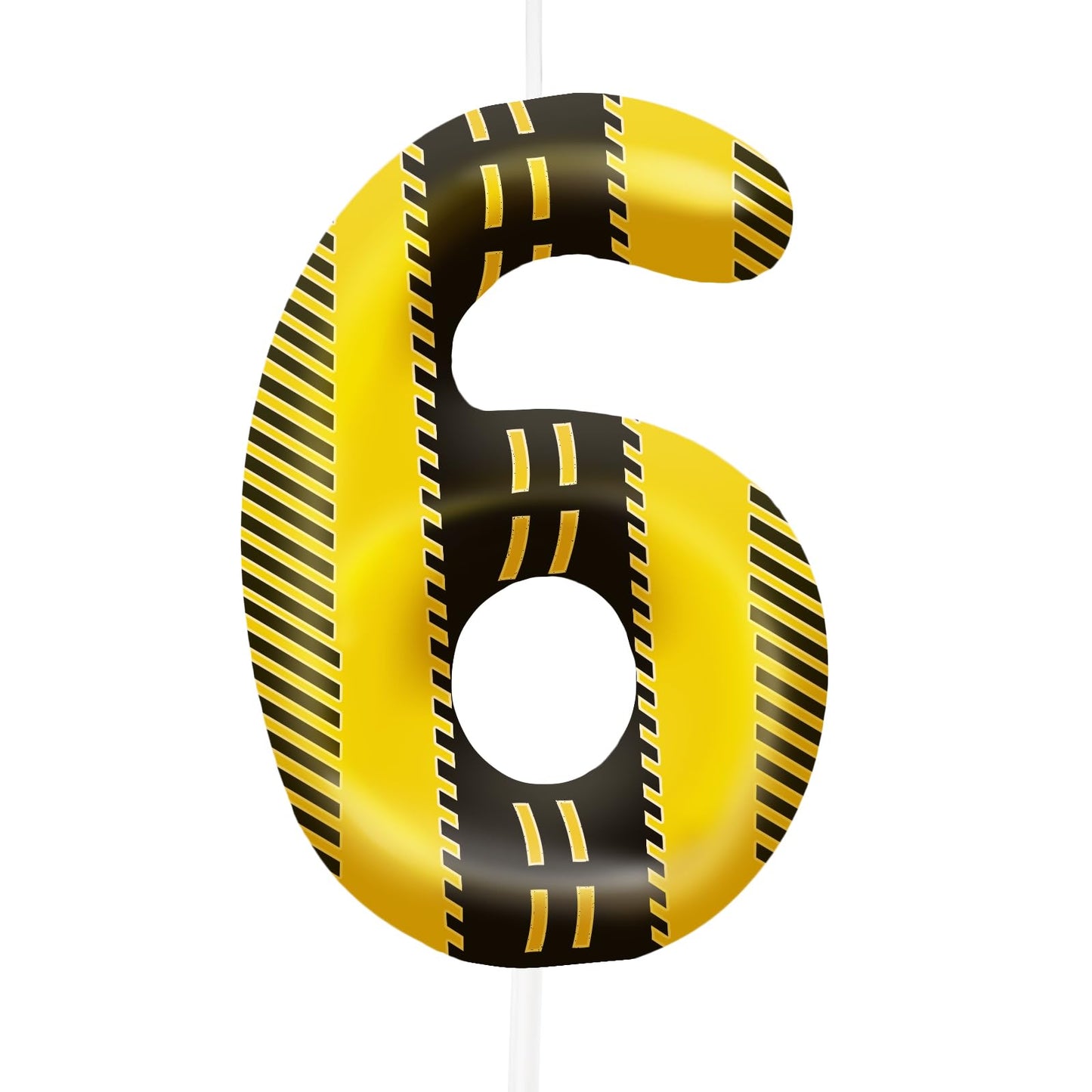 Racing Cars Number 6 Birthday Cake Candle