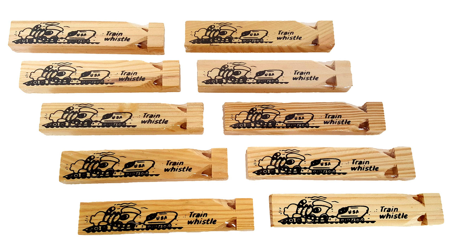 Wooden Train Whistles – 24 Pack