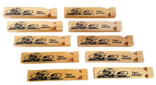 Wooden Train Whistles – 24 Pack