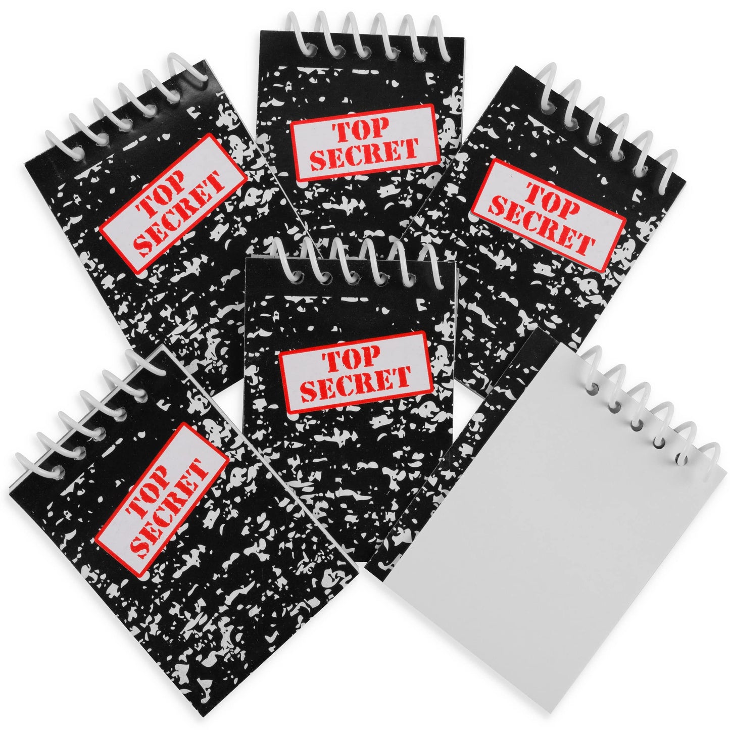 Top Secret Mini Spiral Notebooks – 24 Pack, Detective & Spy Party