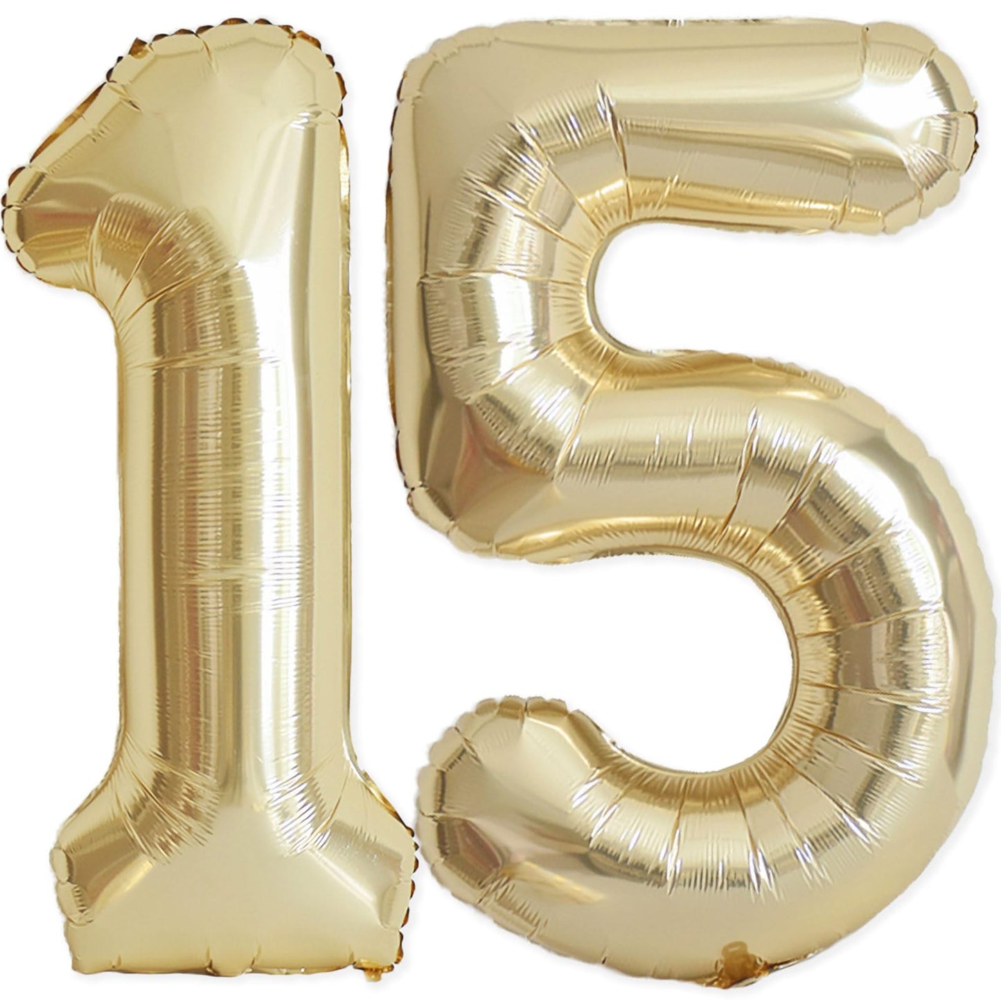 Champagne Gold Number 15 Foil Balloon Decoration Set