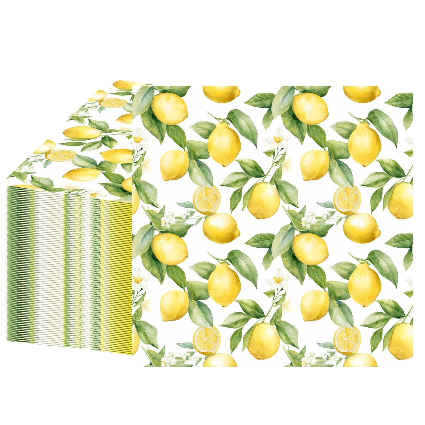 Lemon Cocktail Napkins – 50 Pack, 3-Ply