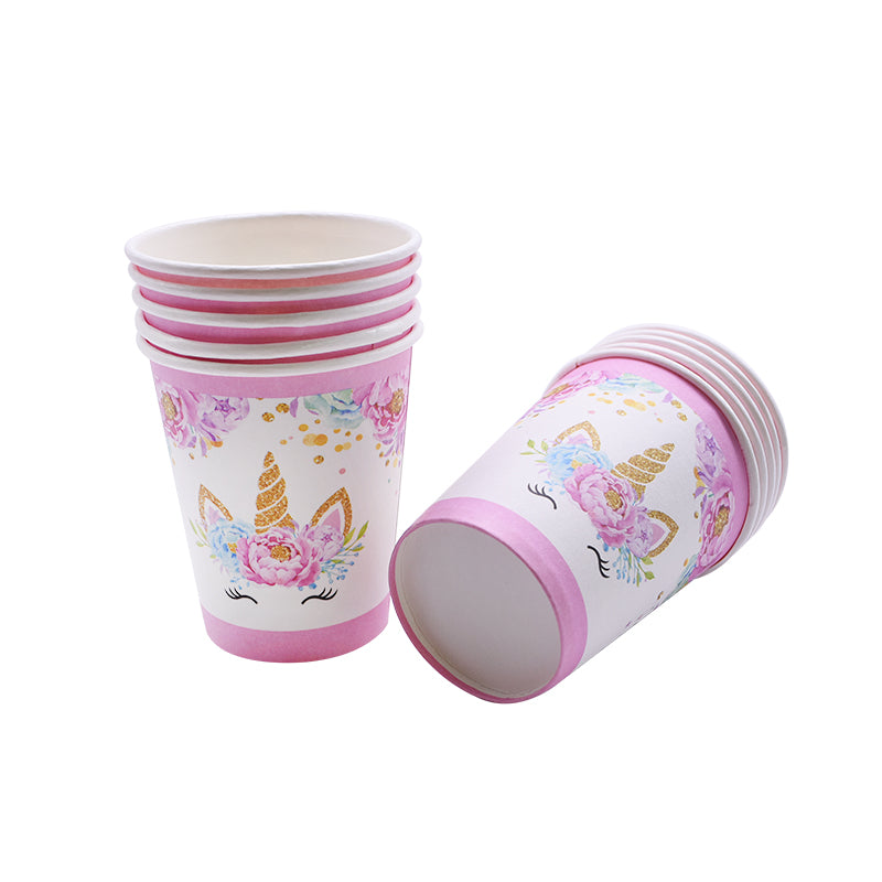 Pink Unicorn Birthday Party Tableware Set
