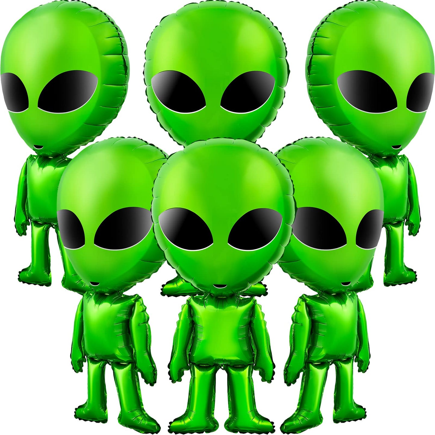 Large Alien Balloons – 6 Pack, 31.5 Inch, Green