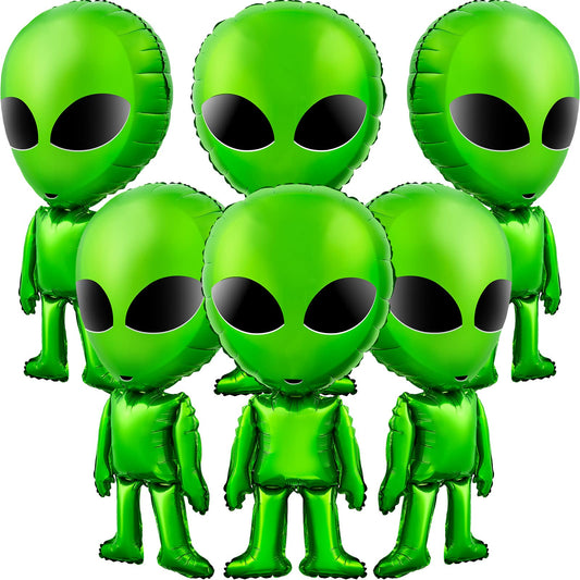 Large Alien Balloons – 6 Pack, 31.5 Inch, Green