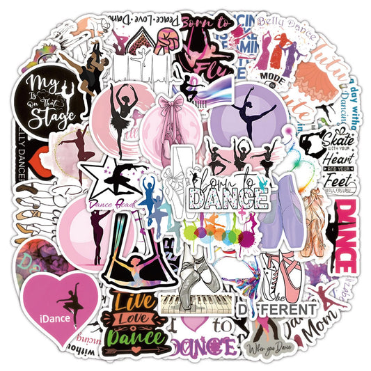 Dancing Vinyl Sticker Decals – 100 Pack