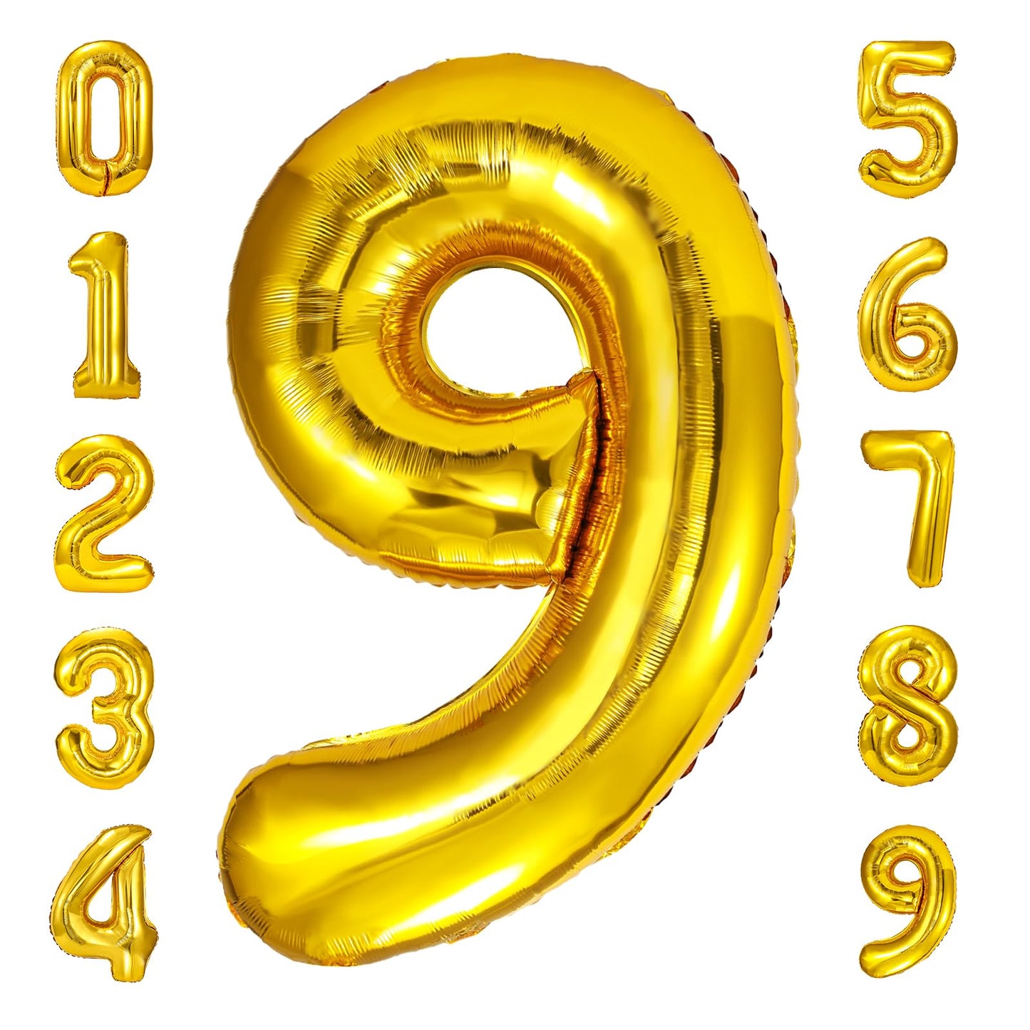 Giant Gold Number 9 Balloon – 40 Inch