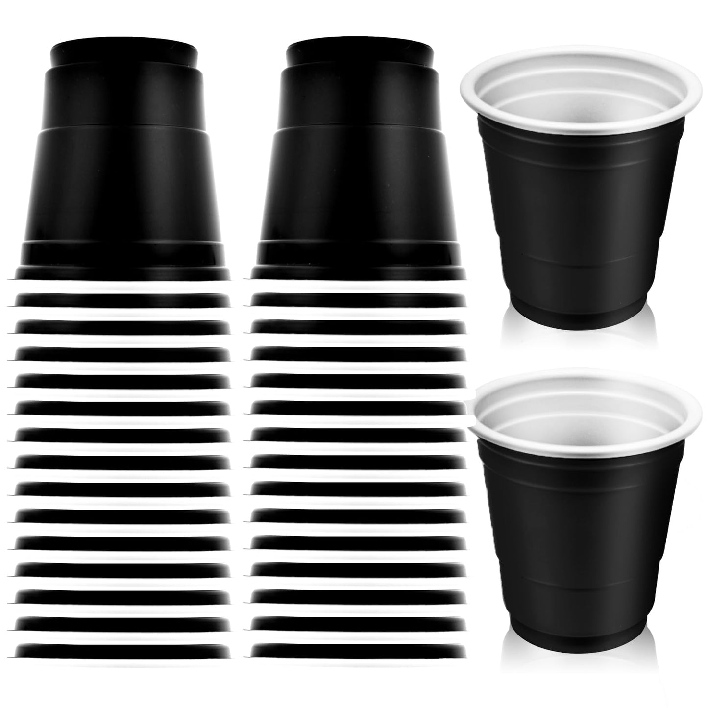 Black Disposable 2oz Shot Glasses – 30 Pack