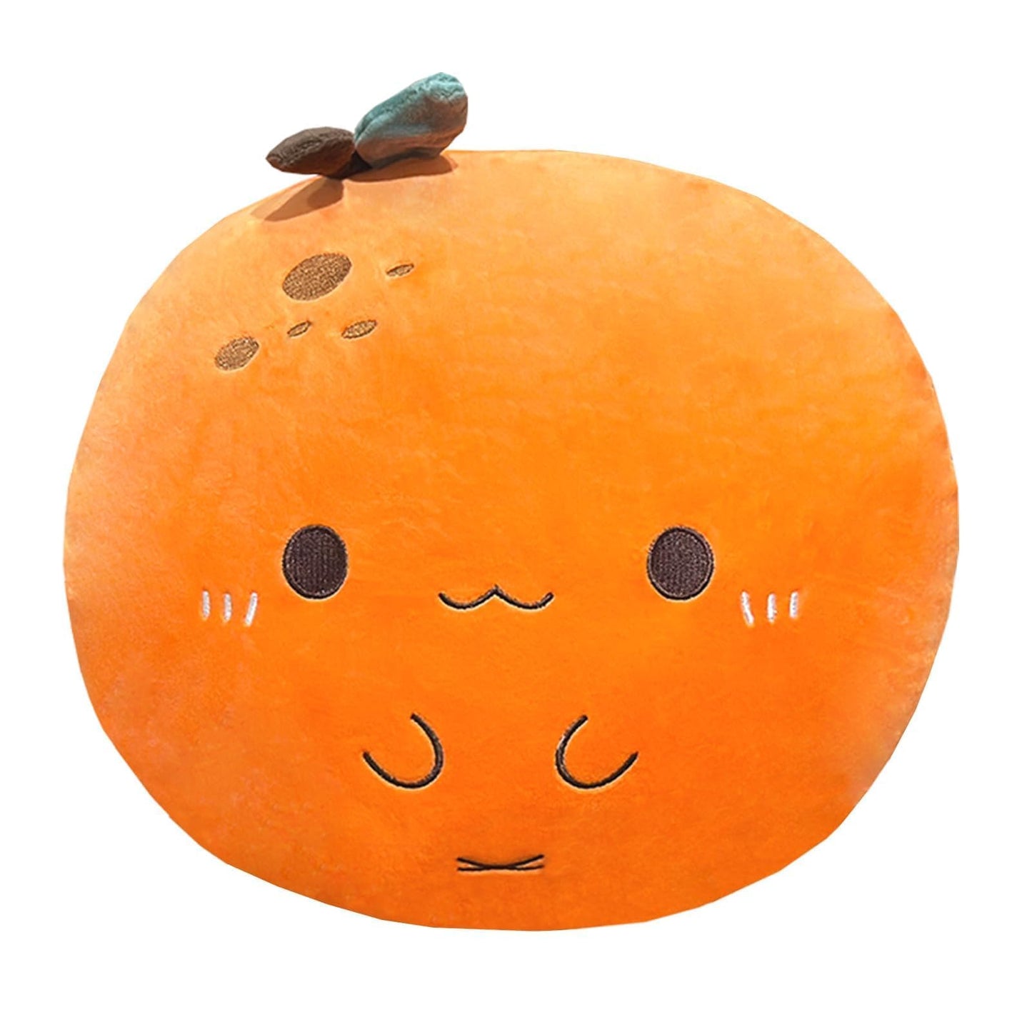 Goylmc Orange Plush Pillow Fruit Stuffed Animal Food Plush Pillow with Hand Pocket Gift for Kids Adults (12.9 * 12.2in)