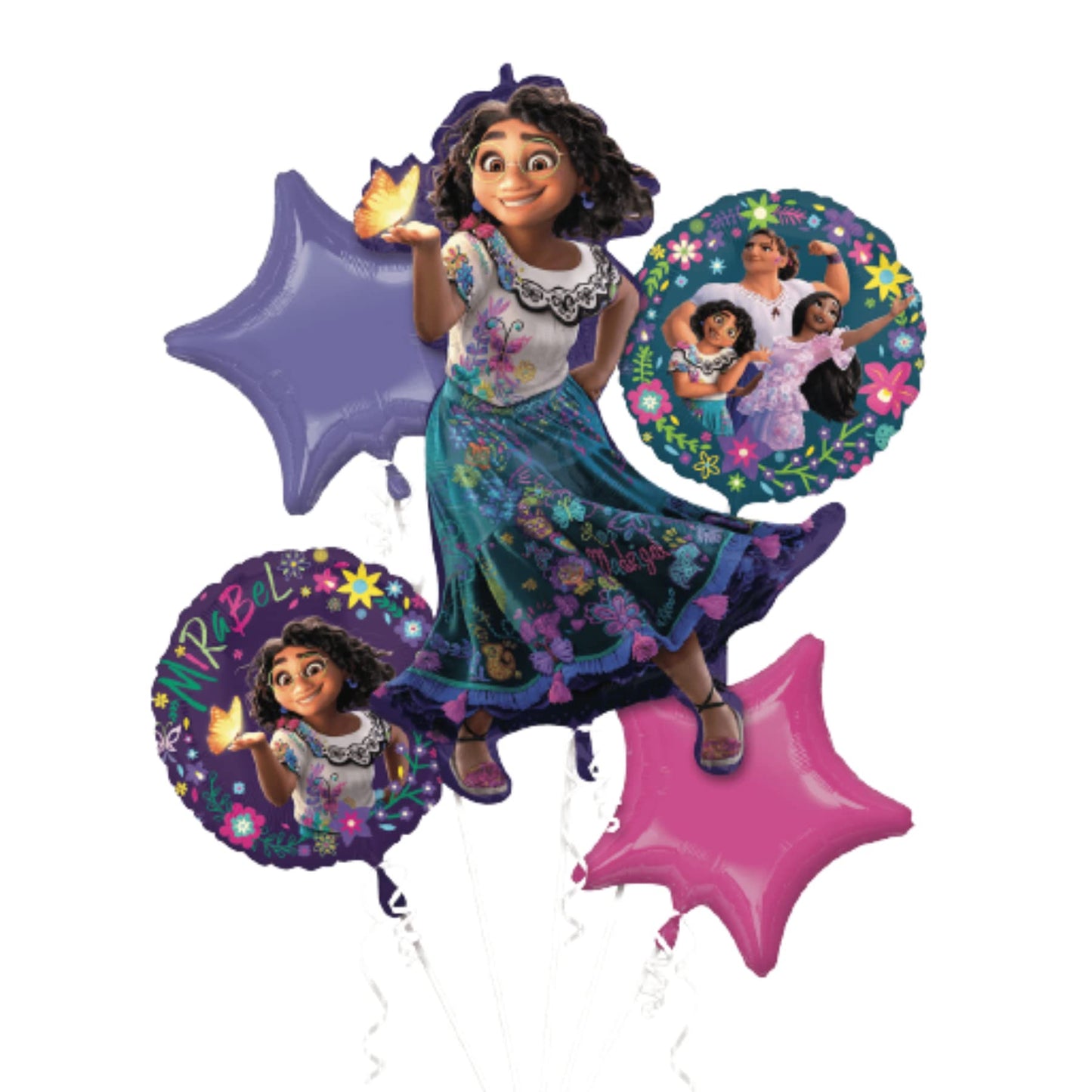 Whimsical Familia Character Birthday Balloon Set – 5 Piece
