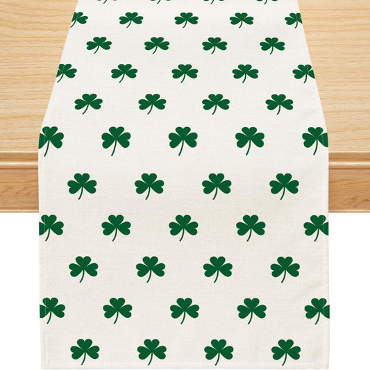 St. Patrick's Day Shamrock Table Runner – 13 x 48 Inch