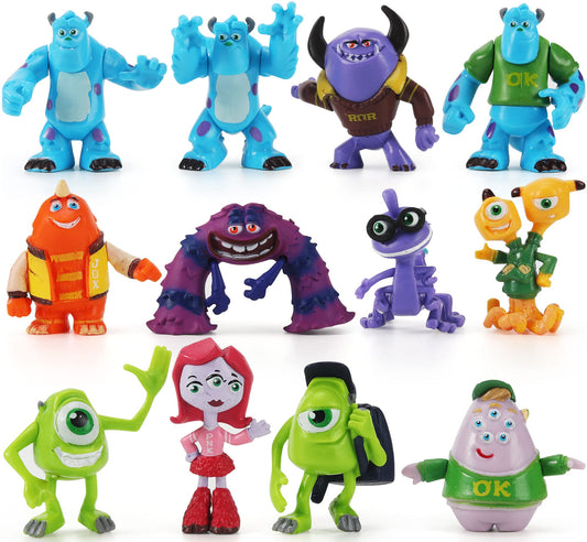 Monster Cake Topper Figures for Birthday Party
