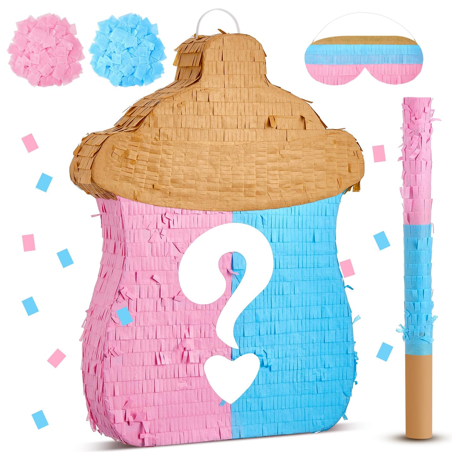 Baby Bottle Gender Reveal Piñata – 18.5 Inch