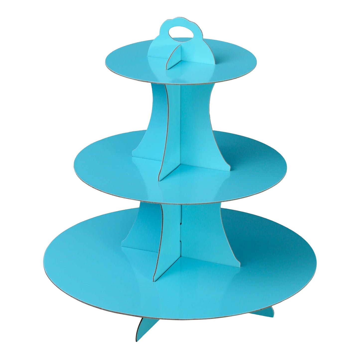Blue 3-Tier Cardboard Cupcake Stand