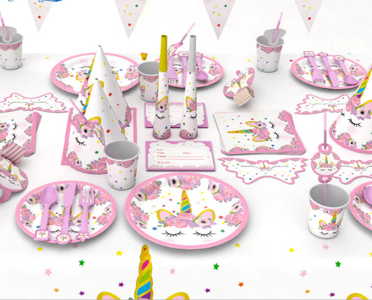 Unicorn Pink Complete Party Decoration Kit – 16 Piece Set