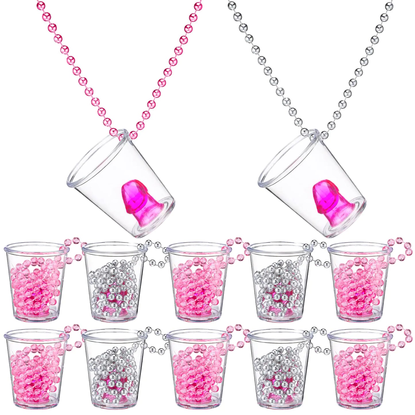Bachelorette Beaded Shot Glass Set - 12 ct
