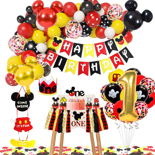 1st Birthday Mouse Party Decoration Kit (Full Set)