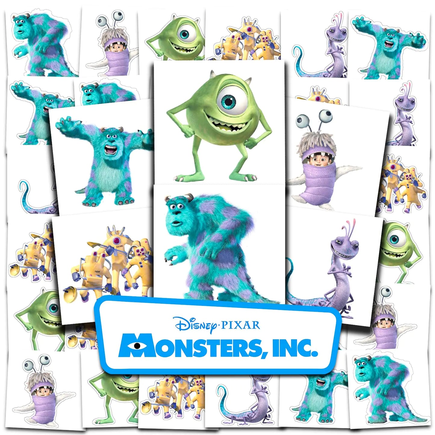 Monster Character Colorful Temporary Tattoos