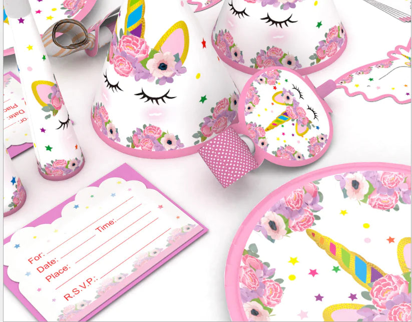 Unicorn Pink Complete Party Decoration Kit – 16 Piece Set