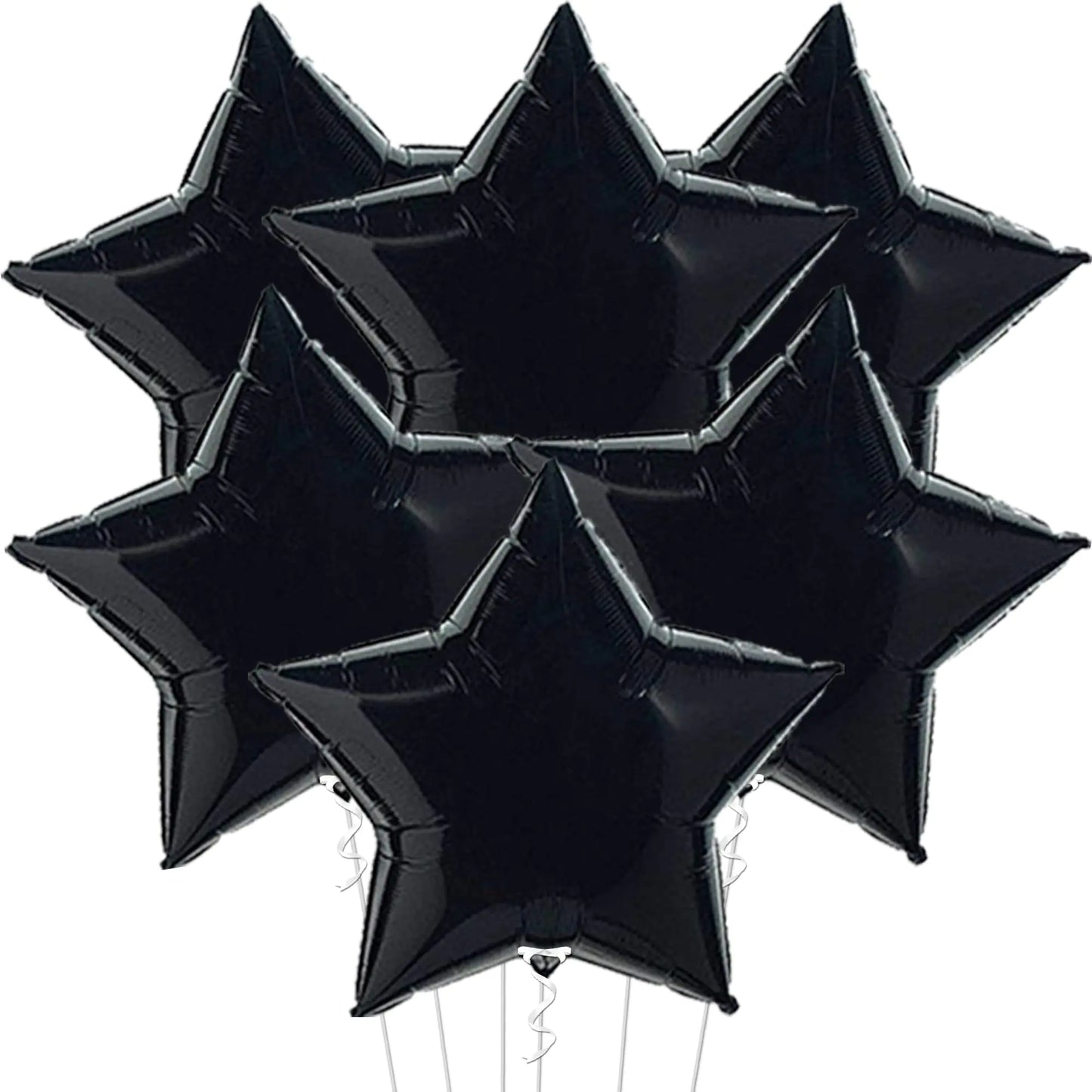 Black Star Foil Balloon Pack - 6 ct