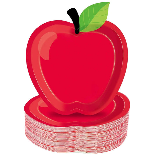 Red Apple School Party Plates