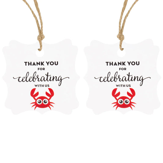 Cute Crab Thank You Gift Tags