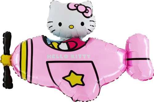 Hello Kitty Pink Airplane Foil Balloon